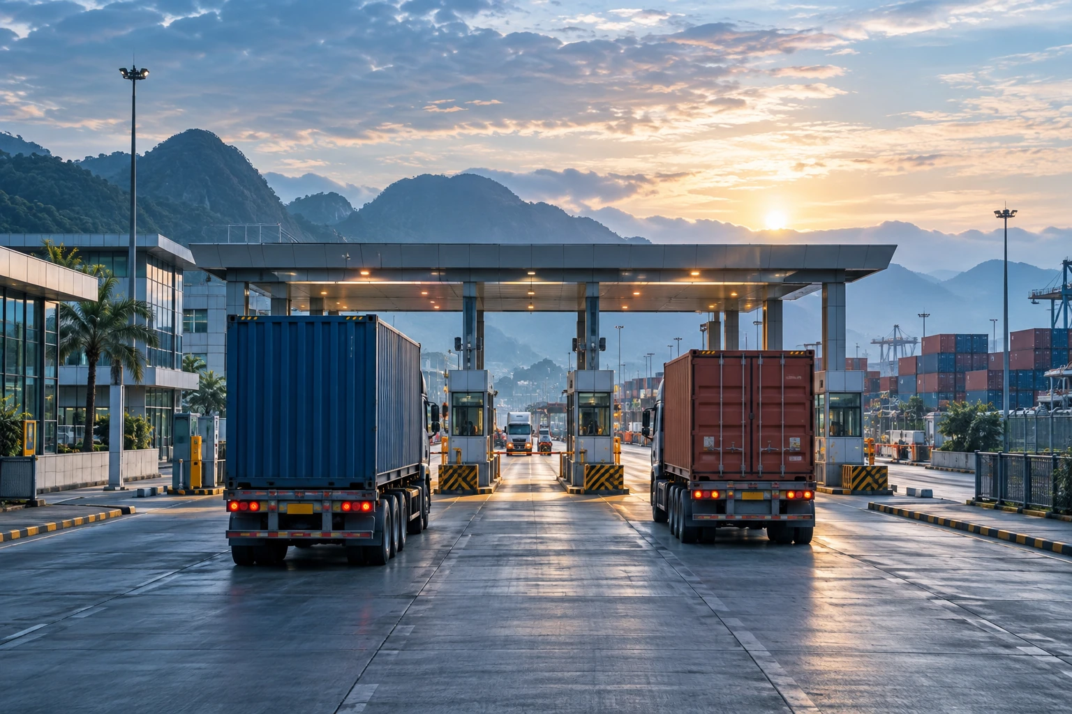 Cross-border Transportation illustration